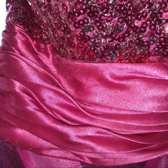 Dancing Queen Fuchsia Prom Dress Size S - Picture 5 of 5